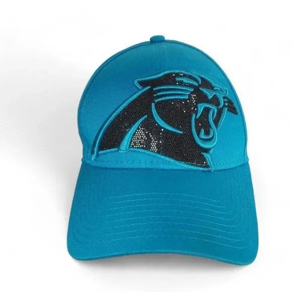 New Era 9Forty NFL‎ Carolina Panthers Glitter Strapback Hat Women's