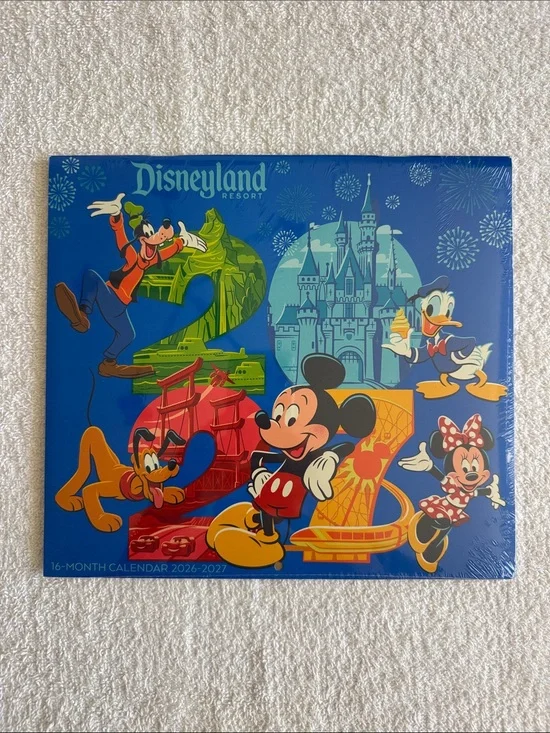 Disney Disneyland Resort 2026-2027 Calendar - Blue with Classic Characters