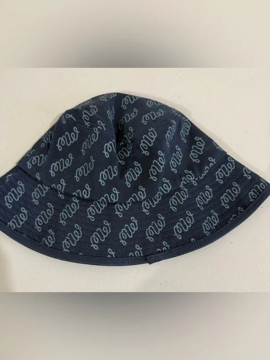Women Navy Script-Pattern Bucket Hat