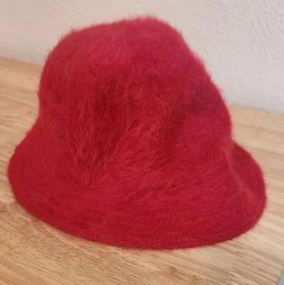 Vintage Halper Brothers Red Rabbit Hair‎ Hat, Made in France