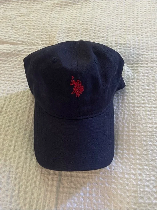Cute navy US polo assn. embroidered logo hat cap