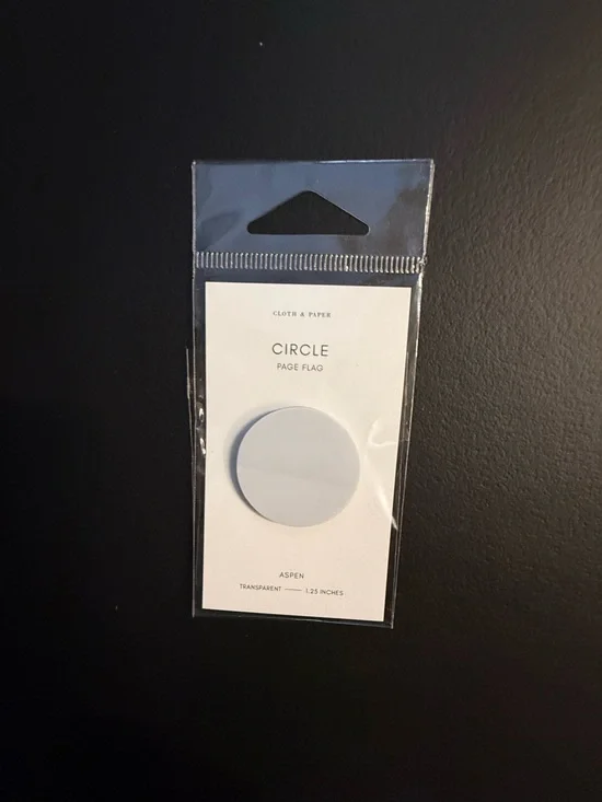 Cloth & Paper Circle Page Flag - Gray Adhesive Marker