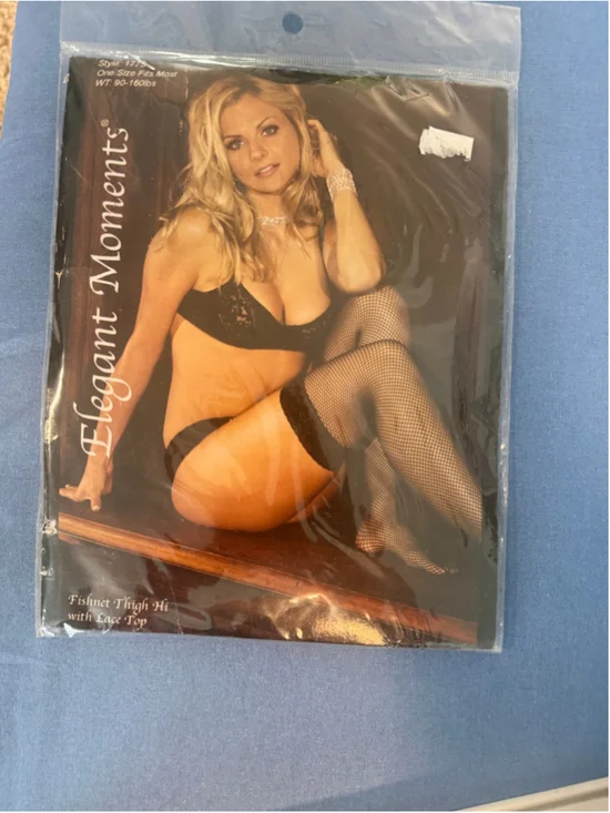 Women's Elegant Moments Fishnet Thigh Highs One Size Black