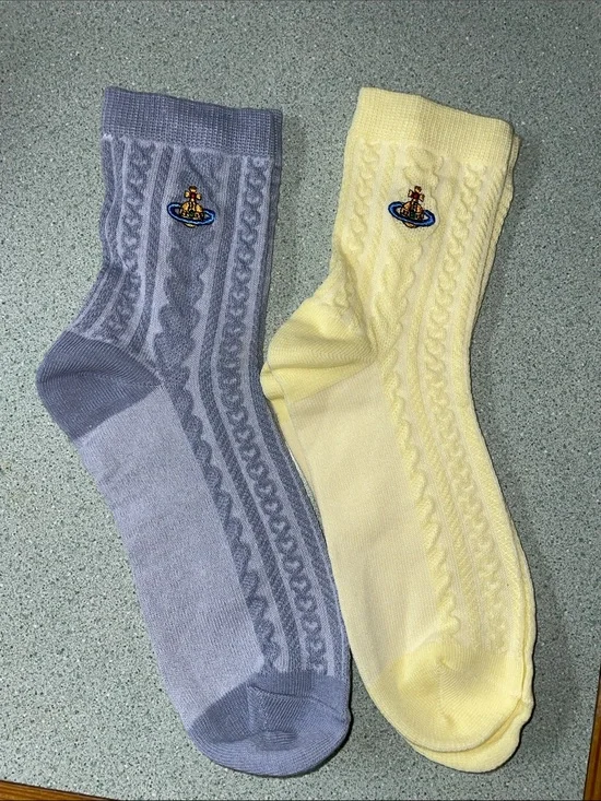 Vivienne Westwood cable-knit socks, 2 pairs, new