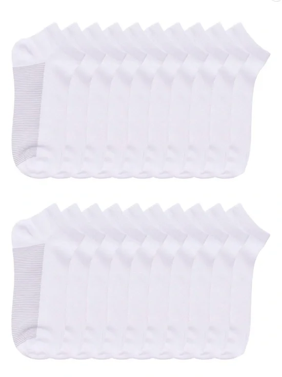 No Boundaries White Low-Cut Athletic Socks - Multi-Pair Set
