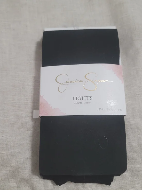 Jessica Simpson Black Opaque Tights 2-Pack New