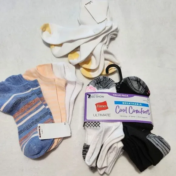 Hanes Socks For Womens Size 5-9 Multicolor 13 Pairs   B6