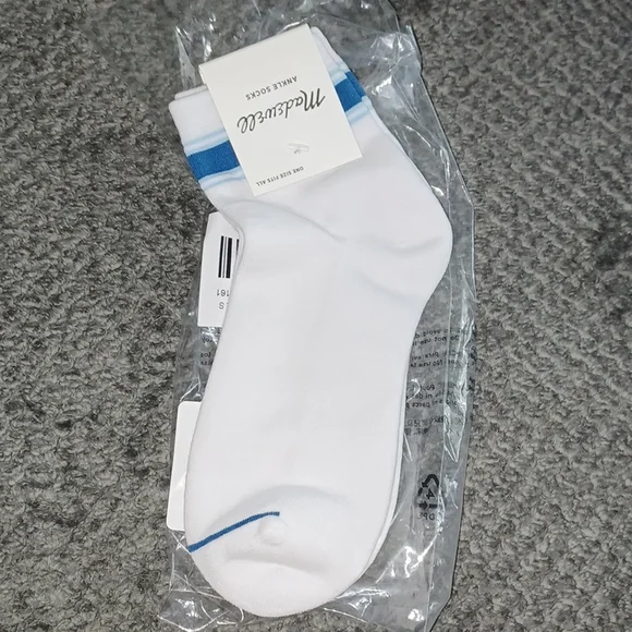 New Madewell MWL Cloudlift Ankle Socks Retro Blue