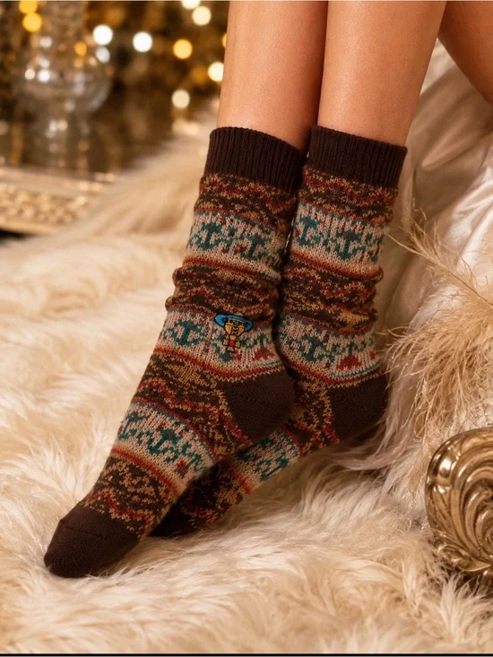 Vivienne Westwood Orb Fair Isle Knit Socks NWT Made in Japan