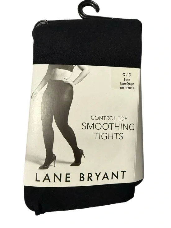 NWT Lane Bryant Control Top Smoothing Tights, Size C/D, Black