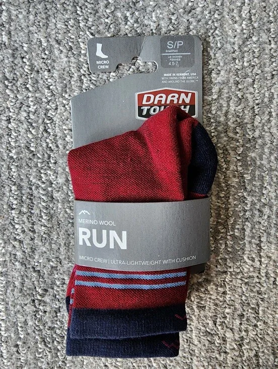 Darn Tough Women's Pacer Merino Wool Run Micro Crew Ultra Lightweight Size Small