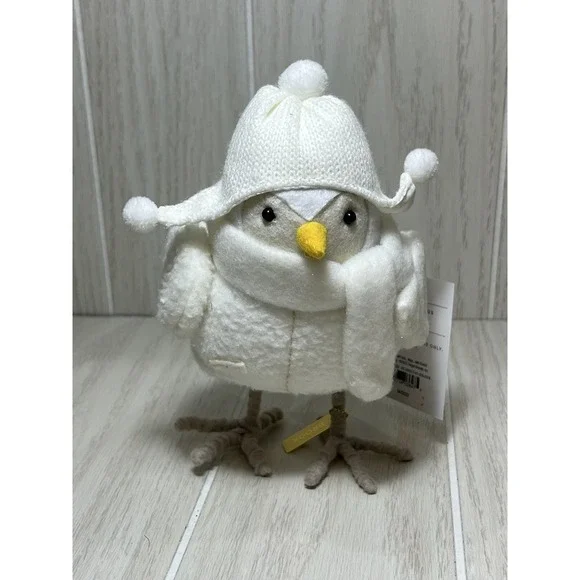 Wondershop‎ Featherly Friends Brook Bird Figure White Hat  2023 Xmas