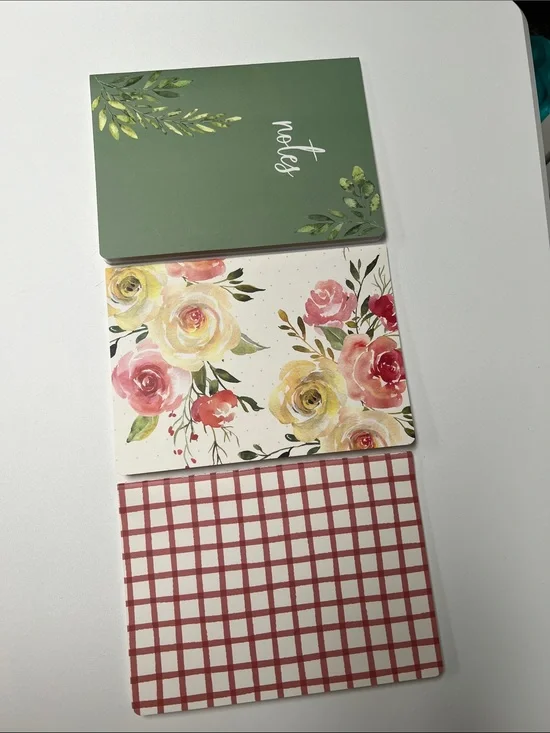 3 small notebooks