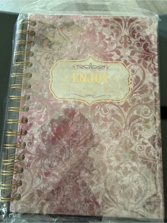 NWOT “enjoy every moment”- Pink and Gold Decorative Cover Journal