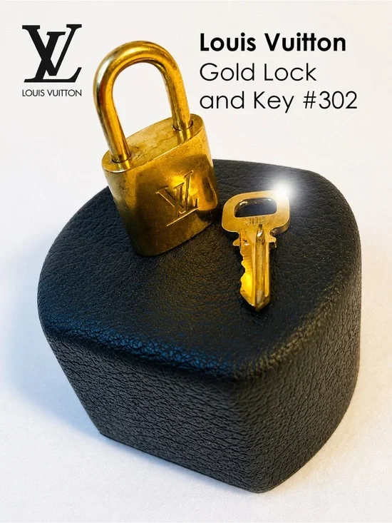 Louis Vuitton Gold Lock and Key #302
