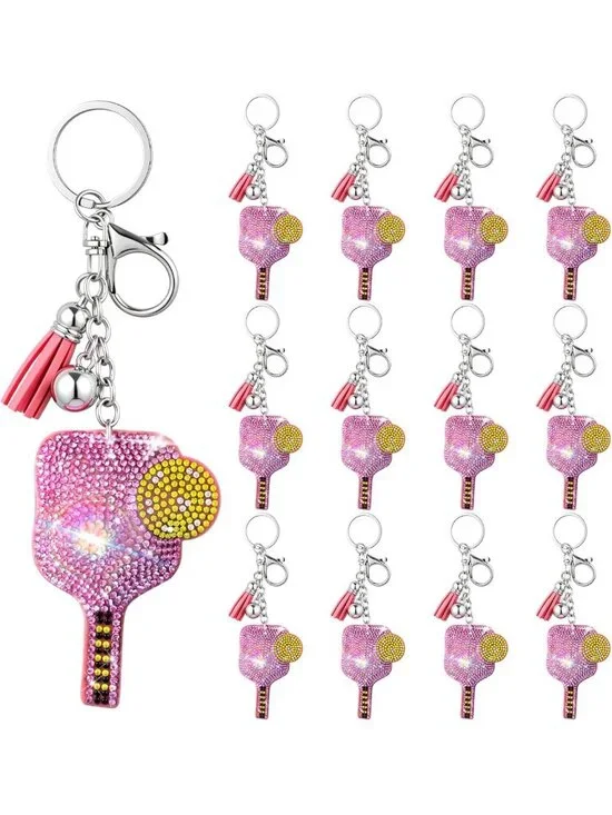 12 Pcs Sparkling Rhinestone Keychains for Women - Glam Accessories & Gifts
