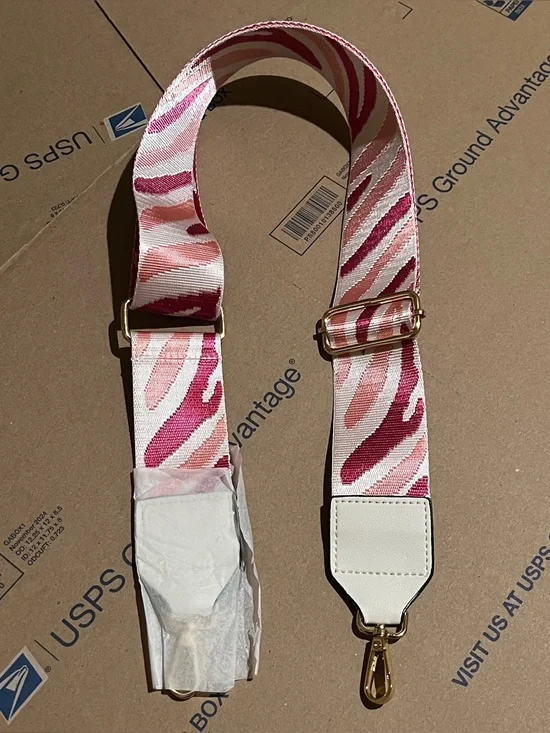 Purse Strap, Adjustable Crossbody Bag Strap Wide Shoulder Strap Pink White Purpl
