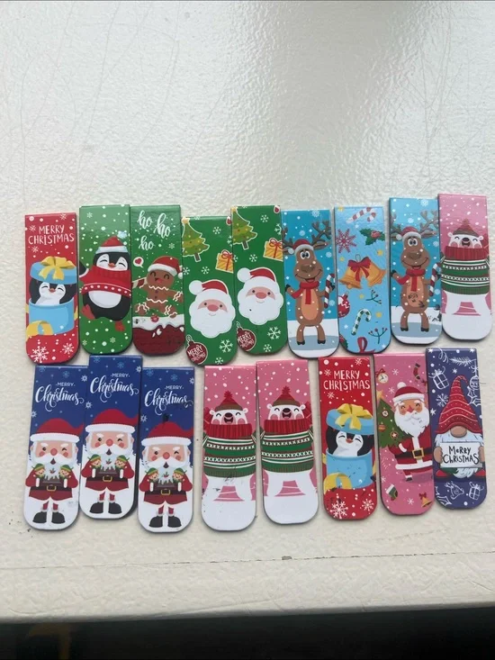 Holiday Magnetic Bookmark Set - set of 4 random