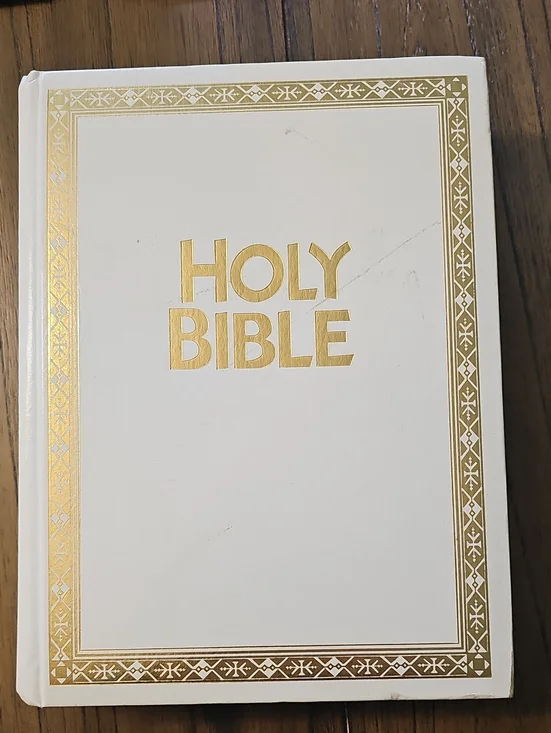 White & Gold Holy Bible African American Edition