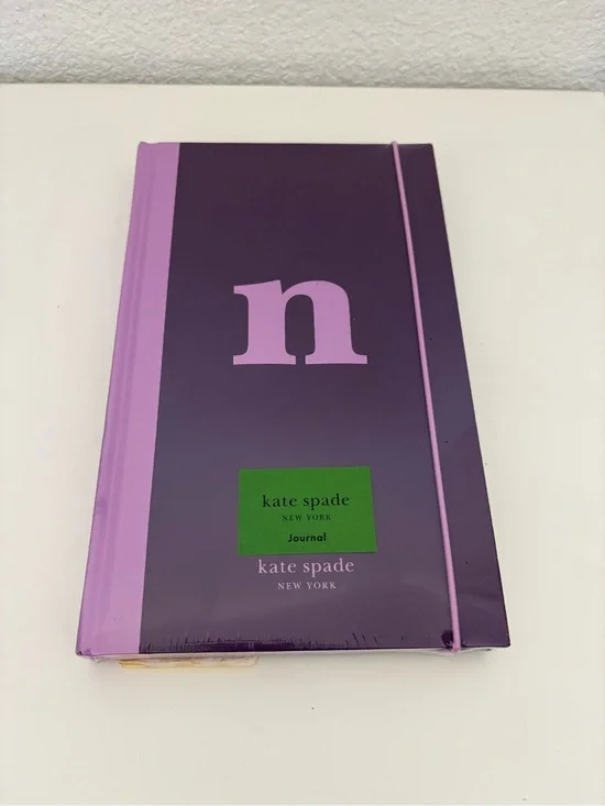 kate spade Purple and Lavender Hardcover Journal with Monogram N