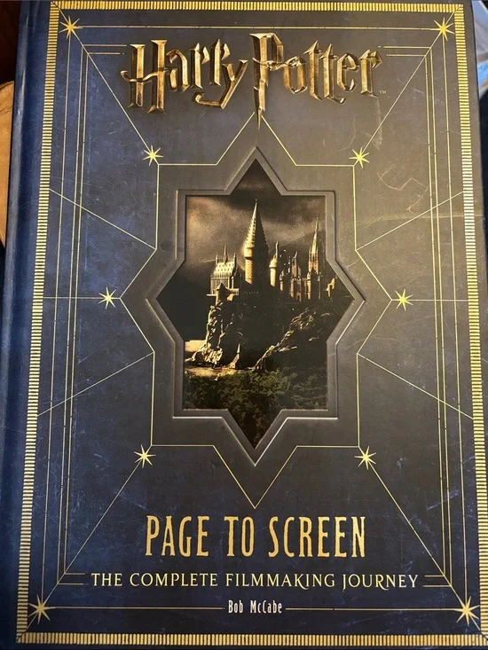 Harry Potter Page to Screen Hardcover Journal - Navy Blue & Gold “Page to Screen