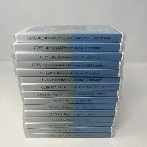 Commercial Real Estate Institute DVD Learning Complete Set Volumes 101-115 Lot