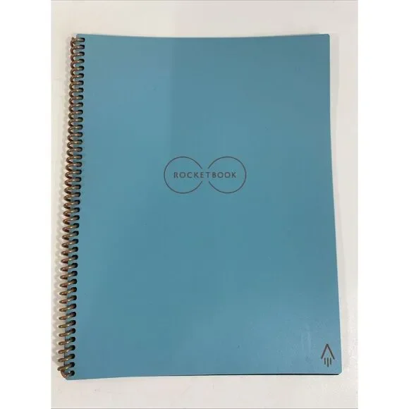 Rocketbook EVR-LR Reusable Wirebound Notebook - Blue‎ 8.5” X 11”