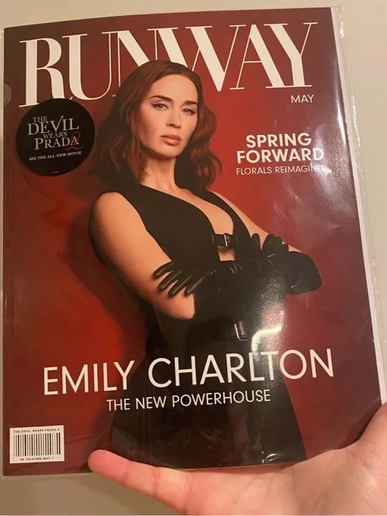 Devil wears Prada 2 RUNWAY Magazine May Issue - Emily Charlton Cover (Red)