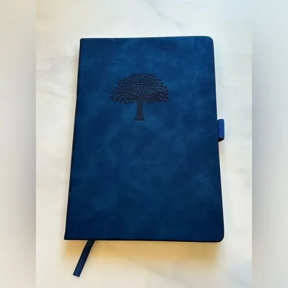 Navy Journal with Tree Image and Lined Pages