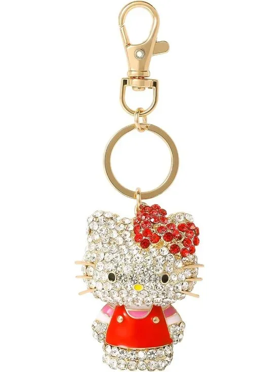 Charming Cinnamoroll Bag Charm Cluster with Pave Crystal - Cute Accessories!