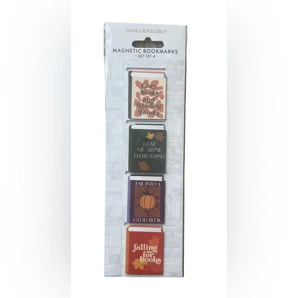 NWT‎ Magnetic Bookmarks. Fall/Autumn/Literary Theme.