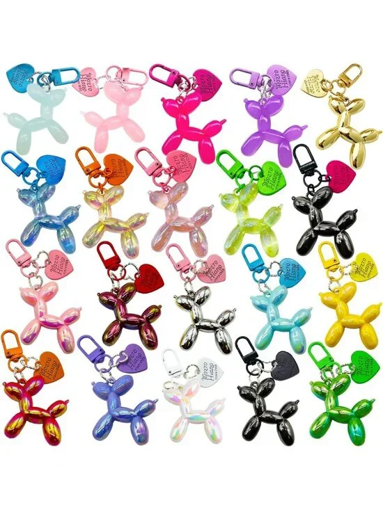 Cute Balloon Dog Keychain | Aesthetic Bag Charm for Handbag & Backpack