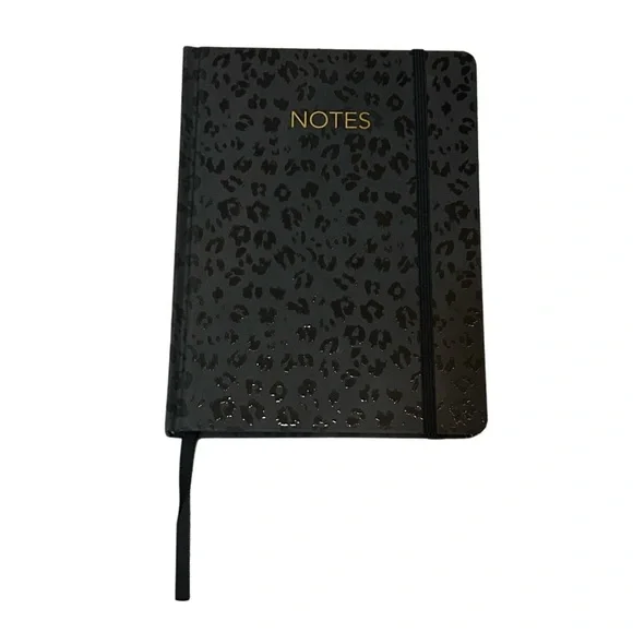 Threshold Black Leopard Print Notebook