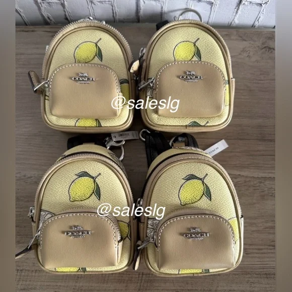 NWT It’s a bag charm Coach Charm With Lemon Print CAP03