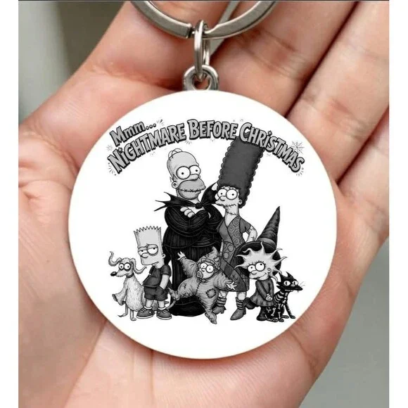 Simpsons Hot Skelton Art Keychain