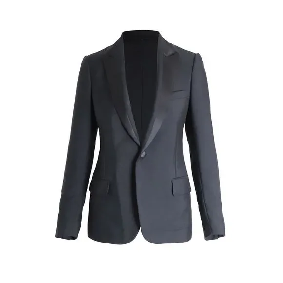 Dior Single-Breasted Blazer in Black Wool