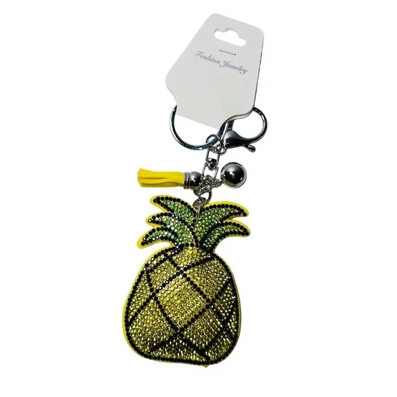 NWT‎ sparkly pineapple keychain/purse charm