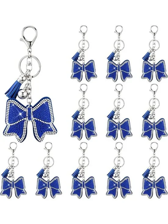 12 Pcs Bling Rhinestone Keychains for Women | Purse Charms & Key Rings