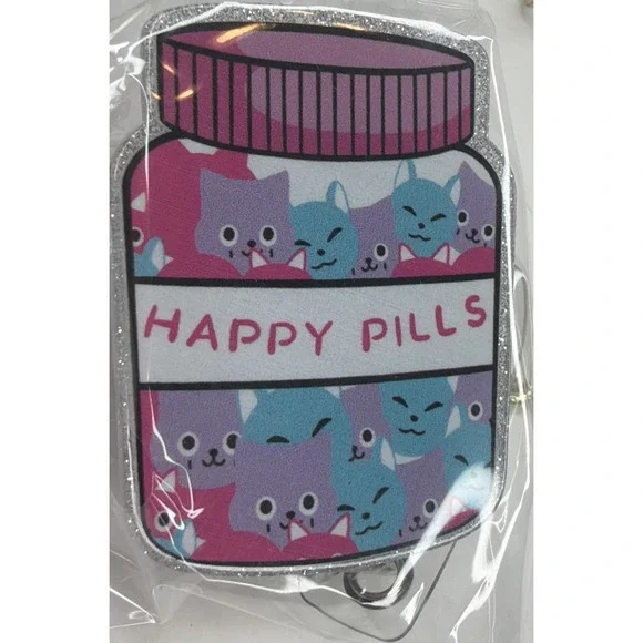 Funny Cat Nurse Badge Reel Cute NEW