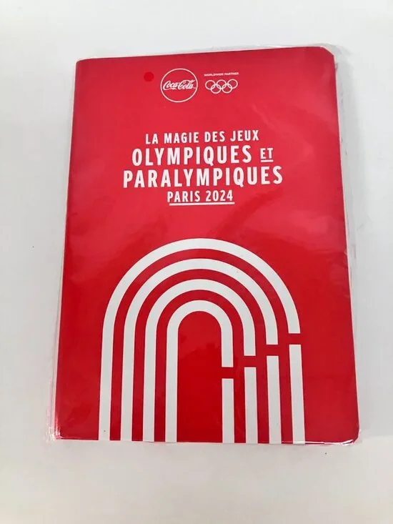 OLYMPIQUES ET PARALYMPIQUES Red Hardcover Notebook Lined Pages Memorial Notepad