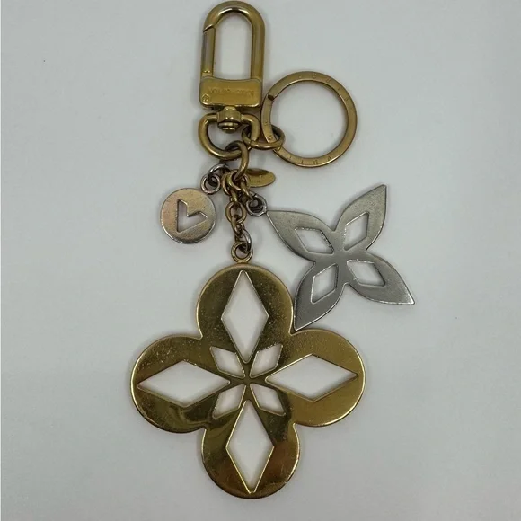 Louis Vuitton Two-Tone LV Malletage Blossom Bag Charm Keyring