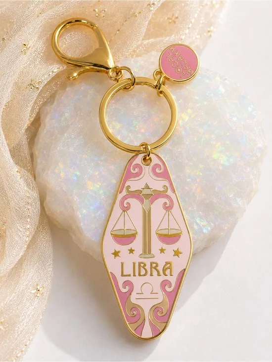 Libra Zodiac Keychain Bag Charm