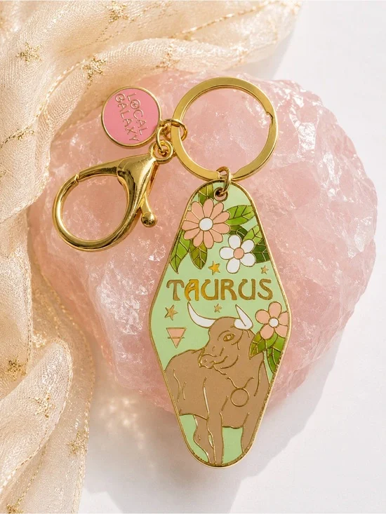 Taurus Zodiac Keychain Bag Charm