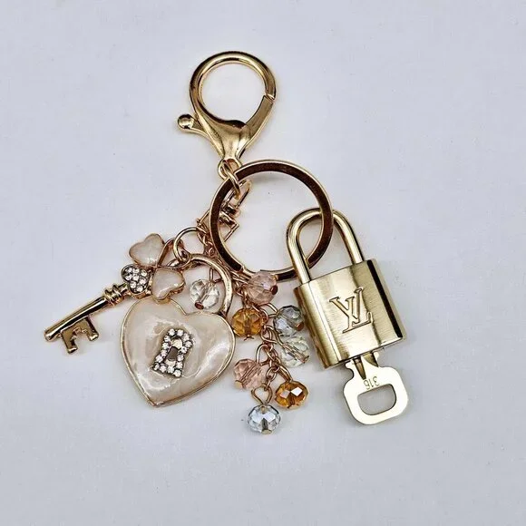 Authentic LV Gold Padlock & Key 🔑 Bag Charm / Unbranded Keychain