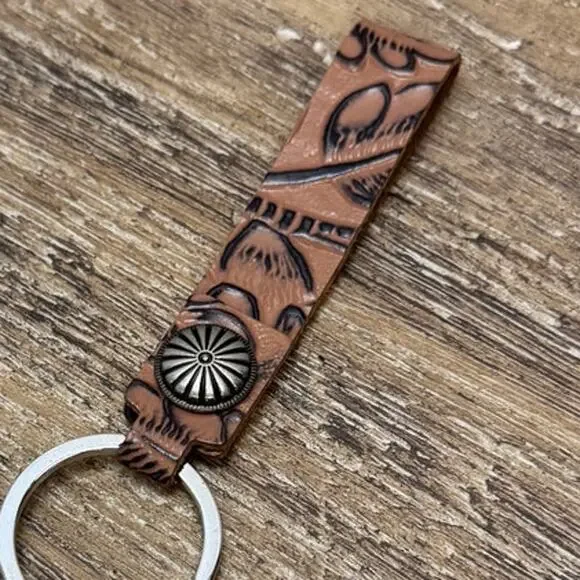 Western Keychain Small Bag Charm Western Style Vegan Purse Accessories 5 inch