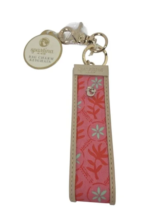 Spartina 449 Grab N Go Keychain Bag Charm Queenie Quilted Floral NEW