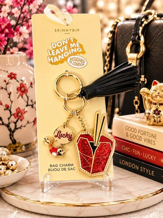 Skinnydip London “Lucky” Chinese Takeout Bag Charm / Keychain