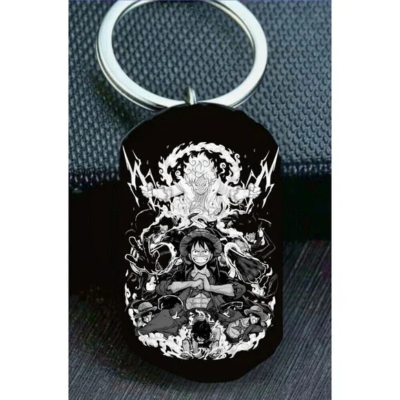 1 One Piece Hot Pirates Anime Cartoon Hot Stainless Steel Keychain
