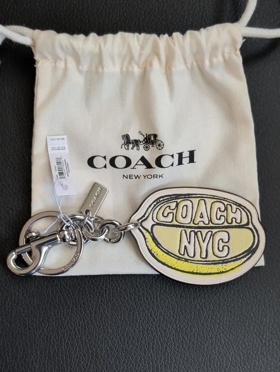 Coach NYC Lemon Keychain/Bag Charm (CA055) NWT