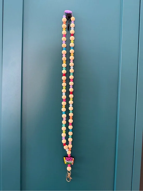 Colorful Beaded Lanyard for Teacher - Multicolor - Back to School